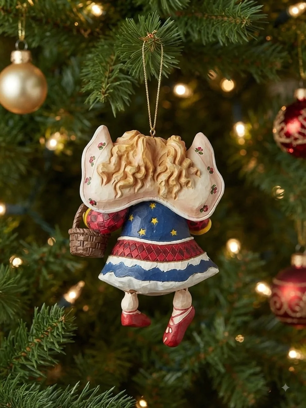 Vintage Jim Shore Heartwood Creek Angel Ornament – Starry Night Celestial Angel
